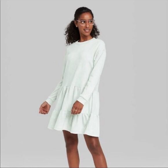 wild fable Dresses & Skirts - [wild fable] acid wash long sleeve sweater dress